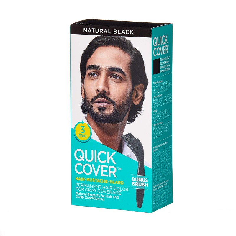 KISS Quick Cover For Men Permanent Hair Color Mustache Beard
