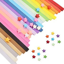 2060 Pieces DIY Stars Paper Strips, Craft Stars Paper Strips, DIY Craft Stars Origami Paper, Stars Origami Paper, Suitable for Party Decoration, Handmade, 27 Colours