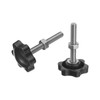 sourcing map 8pcs Star Clamping Knobs with Nuts Washers, M6
