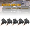 Vkinman 5Pcs ASW-20D-BU 12V LED Lighted Rocker Switch, 3 Pin