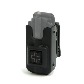 RIGID SOFTT Wide Tourniquet Case, Belt (Tek-Lok) Attachment, Black with GRAY CROSS (Tourniquet Not Included)
