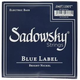 Sadowsky Blue Label Base String Nickel String 5 String 045-130 SBN45B Blue