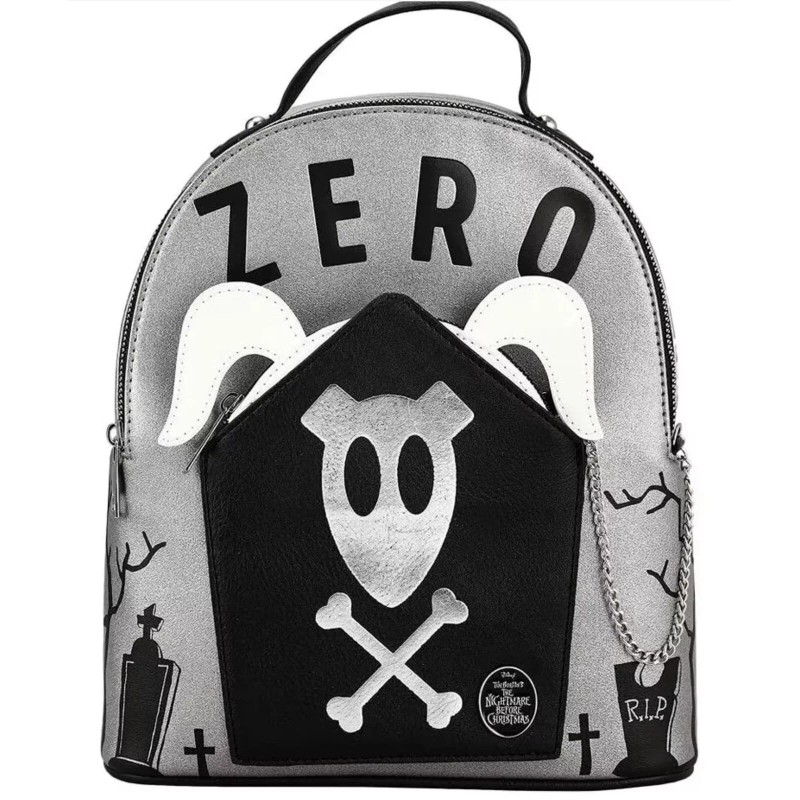 Bioworld NIGHTMARE BEFORE CHRISTMAS ZERO MINI BACKPACK Tombstone & CHANGE