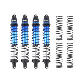 RCAWD Xmaxx 8S 6mm Bold Shaft & 2 Types of Hardness Springs, 60% Upgrades Shock Absorbers, for TRAXXAS X-Maxx Ultimate Front Rear RC Shocks Damper 1/5 Part #7761R 77086-4 77096-4 77097-4 Blue