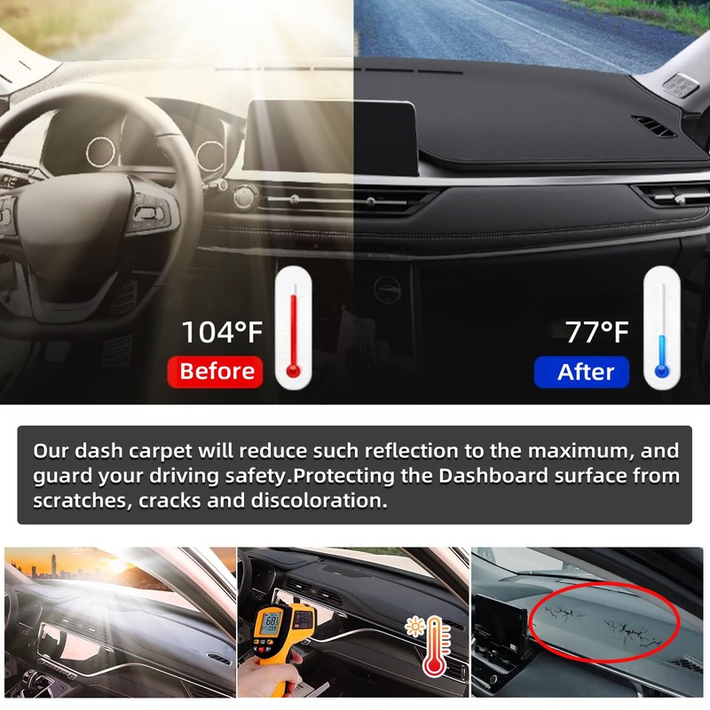 SKYLOTEC Dashboard Mats Dash Covers Pad Compatible with Honda Acura