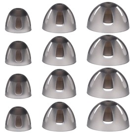 HINZIC 12 Pack Large/Medium/Small(10/8/6mm) Hearing Aids Domes, Silicone Hearing aids Open Ear Tips Replacement Kits for Resound Sure Fit Style RIC RITE