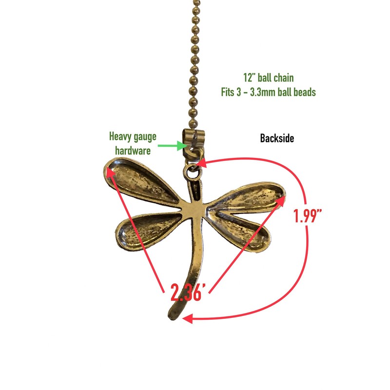Large Pewter Dragonfly Ceiling Light Fan Pull Pull Chain Extender