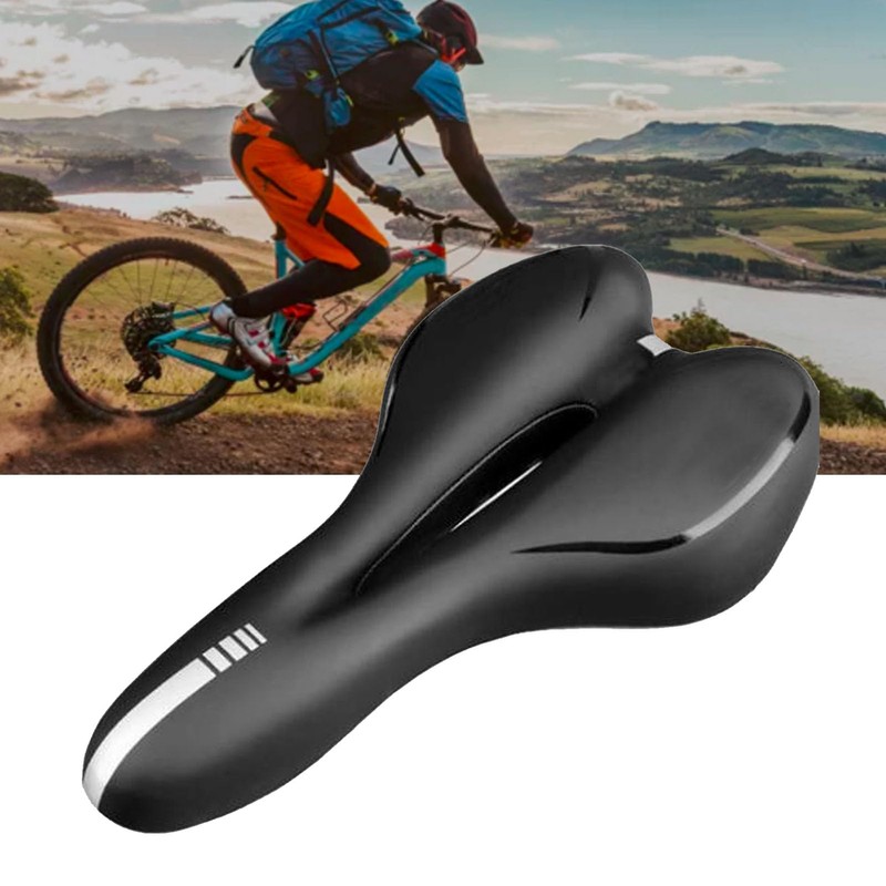 Keenso Cojín para Sillín de Bicicleta, Ergonómico, Amortiguador, Transpirable, Cómodo,