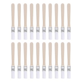 HARFINGTON 20pcs Paint Brushes 0.5" Nylon Flat Wall Paint Brush Soft Bristle with Wood Handle for Painting DIY Latex Paints Furniture Cabinets Fences, White