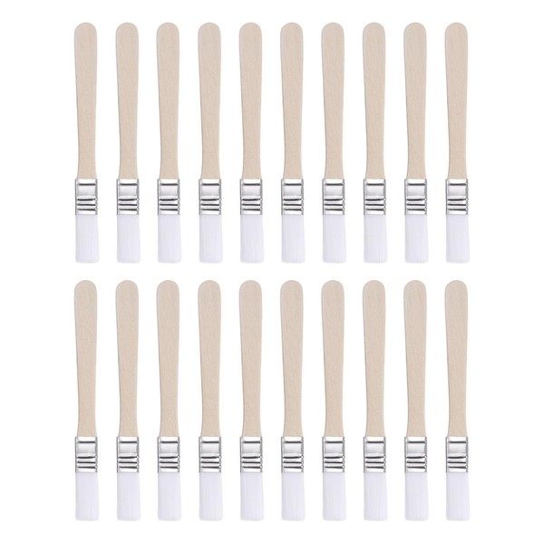 HARFINGTON 20pcs Paint Brushes 0.5" Nylon Flat Wall Paint Brush