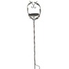 MAISONICA Tall 1.2m Rusty Gold Metal Garden Stake Bird Feeder
