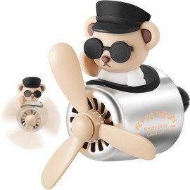 Bear Pilot - Ambientador para coche, bonito difusor giratorio de hélice, ambientadores de ventilación, adornos de aromaterapia, accesorios de coche, ambientadores para automóviles (estilo encantador)