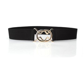 YIWEIYA Women's Elastic Waist Belt, Metal Buckle Skinny Stretchy Waist Belt for Jeans Pants Dresses,Women's Daily Use Stretch Waist Belt