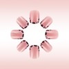 Yamobi Pack of 24 Leopard Print French Tip Press-on Nails,
