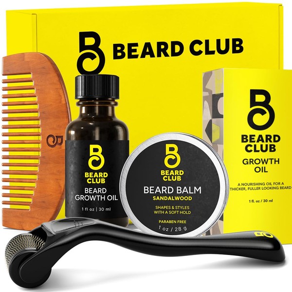 The Beard Club Beard Growth Kit - Derma Roller, Beard