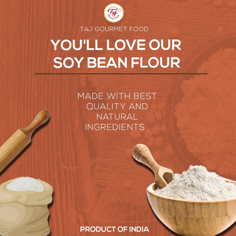 TAJ Soya Bean Flour 2-Pounds | Soy Bean Flour |