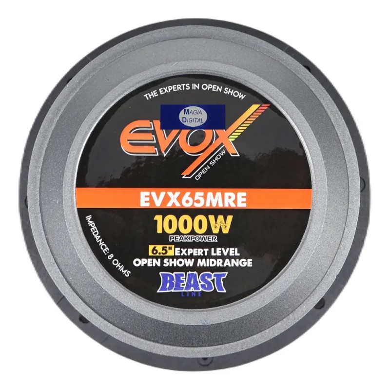 Medios Rangos 6.5puLG Evox Evx65mre 1000 Watts Open How 2pz