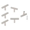 Stainless Steel T Shape Pull Handles Silver Tone 2" 6
