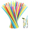 ZBXSNK 100Pcs Colourful Reusable Plastic Straws, Food-Grade & Odourless