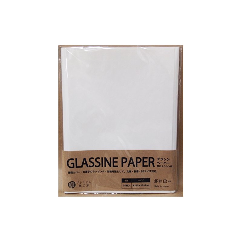Glassine Paper W15.0 x H10.0 inches (W380 x H254 mm),