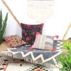 EYES OF INDIA - 24" Black Velvet Bird Throw Sofa