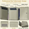 JLDAdornGo Wallet for Men RFID Slim Trifold Genuine Cattle Leather