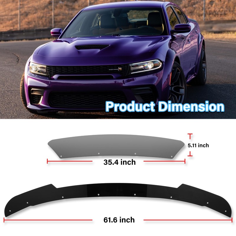 Bonbo Venom V1 Rear Wickerbill Spoiler for Dodge Charger 2015-2024