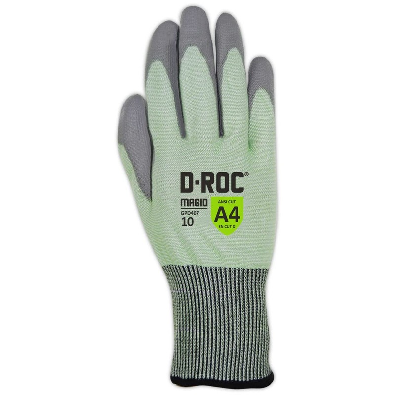 MAGID Touchscreen Level A4 Cut Resistant Work Gloves, 12 PR,