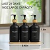 Shampoo and Conditioner Dispenser,16.9oz Set of 3 Plastic Refillable Shower