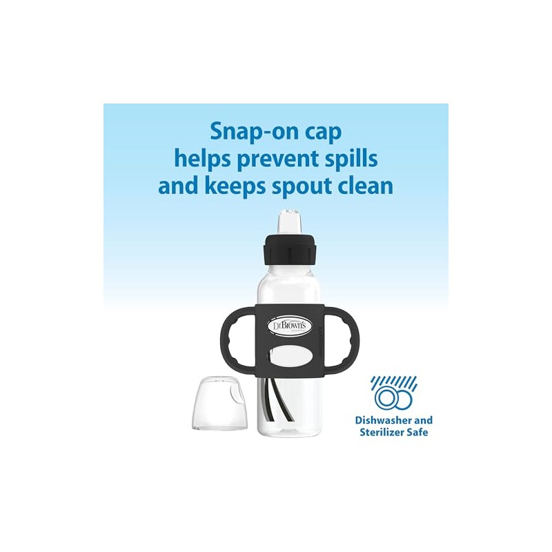 Dr. Brown's Milestones Narrow Sippy Spout Bottle with 100% Silicone