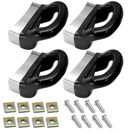 Suiwotin 4pcs Universal Pot Handle Replacement for Sauce Pot, Cooker, Steamer, Pressure Pan - Short Side Handle (1 or 2-Hole Installation)
