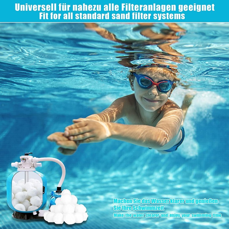 VAZILLIO Filter Balls 800 g Pool Filter Balls Replace 28.6