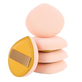 5Pcs Make Up Sponges for Face,Cushion Puff Foundation Sponge Soft and Reusable Beauty Sponges for Makeup Natural and Easy Makeup,Yellow