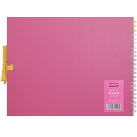 Maruman S312-08 F2 Art Spiral Sketchbook, Thick Drawing Paper, Pink, 24 Sheets