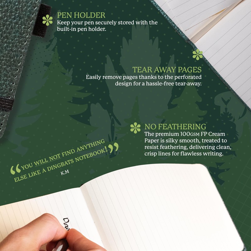 Dingbats* - Wildlife Plain Reporter A6 Notebook - PU Leather
