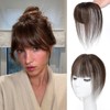 Clip on Bangs for Women,Invisible Hair Topper | Breathable Topper