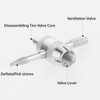 2 Pcs 4-Way Valve Core Tool Tire Valve Tools 4-in-1