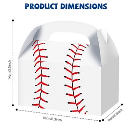 BCHOCKS 24 PCS Party Favor Candy Boxes for Baseball Birthday Party Supplies, Party Gift Goody Treat Candy Boxes for Baseball Party Favors Decor Birthday Party Decor