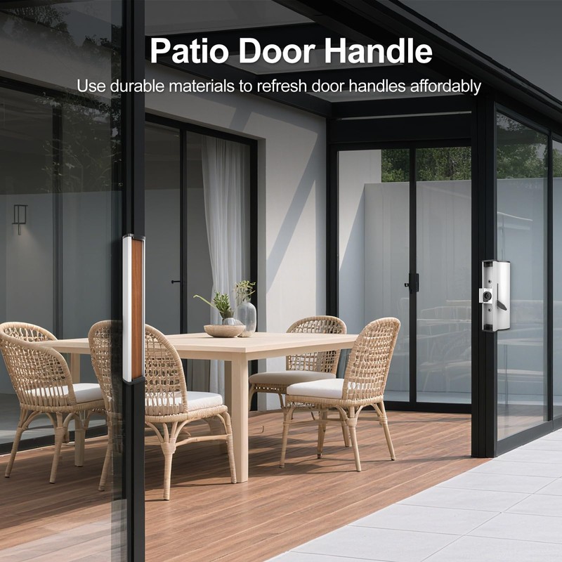 Baomain 3" Hole Spacing C-to-C Sliding Door Handle Set, Surface