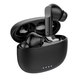 Greenhouse Bluetooth 5.3 IPx5 Wireless Earbuds, AptX Compatible, Low Latency, Waterproof, Up to 15 Hours Playback, Easy Operation, Black GH-TWSX-BK
