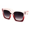 Womens Boyfriend Extra Huge Oversize Horned Rim Thick Plastic Sunglasses