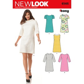Simplicity 6145 - Patrones de Costura para Vestido de Mujer, Talla A (8-10-12-14-16-18)