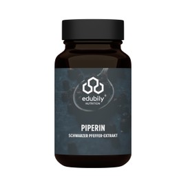 edubily nutrition® Piperine Black Pepper Extract with the Brand Raw Material Bioperine – Improved Nutrient Absorption by up to 30% – 90 Capsules
