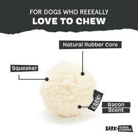 Barkbox Super Chewer Tough Dog Chew Toys for Aggressive Chewers, Plush 2 Toys in 1 (Potato - Small)