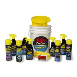 Stoner Car Care 99049 15-Piece Performance Essentials Complete Car Detailing Kit with Invisible Glass Cleaner, Microfiber Cloths, 5-Gallon Bucket, Wheel Cleaner and More Gift for Vehicle Enthusiasts