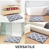 Homaxy Non-Slip Bath Mat Set, Soft Deep Pile Bathroom &