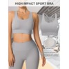 High Support Sports Bra, Grey, Medium