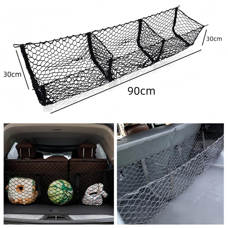 Ai-OUMLEEF Automotive Cargo Net,Detachable Cargo Net Trunk Bed Organizer, Cargo