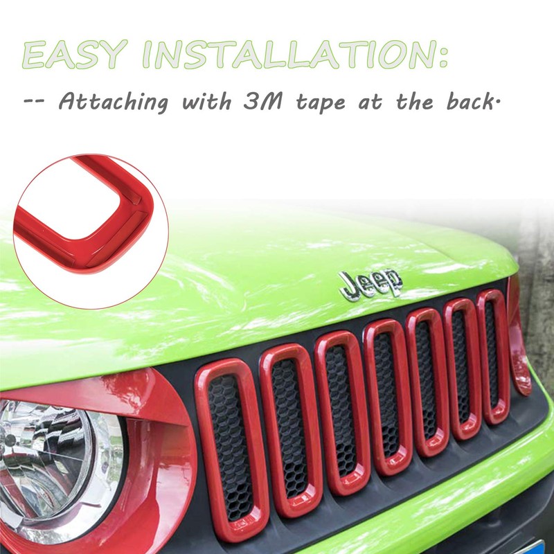 Yoursme Front Grill Grille Inserts Mesh ABS Grill Guard Cover