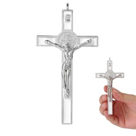 VINETEN Crucifix Wall Cross, Catholic Crosses - Crucifix for Wall, Jesus Christian Wall Hanging Cross for Home Decor 4 Inch